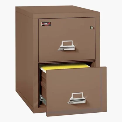 FireKing 2-2130-2 Two-Hour Vertical Fire File Cabinet in Tan Color with UL High-Security Key Lock