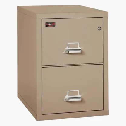 FireKing 2-2130-2 Two-Hour Vertical Fire File Cabinet in Taupe Color with UL High-Security Key Lock