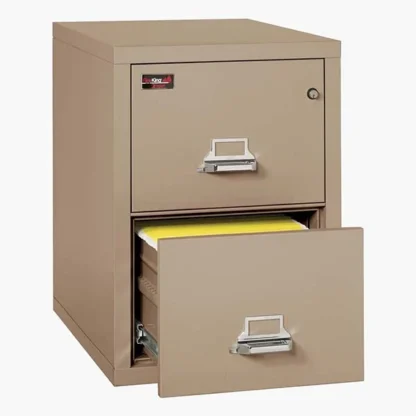 FireKing 2-2130-2 Two-Hour Vertical Fire File Cabinet in Taupe Color with UL High-Security Key Lock