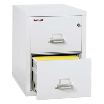 FireKing 2-2131-C Fire File Cabinet in Arctic White with UL High-Security Key Lock