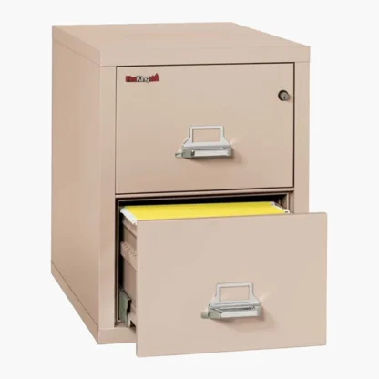 FireKing 2-2131-C Fire File Cabinet in Champagne with UL High-Security Key Lock