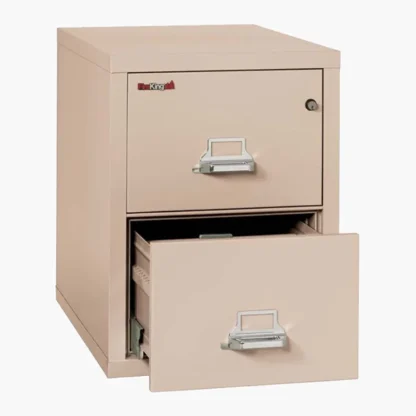 FireKing 2-2131-C Fire File Cabinet in Champagne with UL High-Security Key Lock