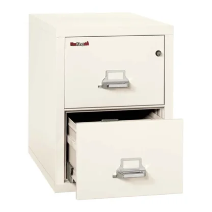 FireKing 2-2131-C Fire File Cabinet in Ivory White with UL High-Security Key Lock