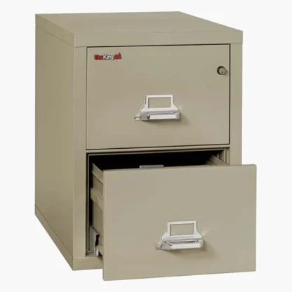 FireKing 2-2131-C Fire File Cabinet in Pewter with UL High-Security Key Lock