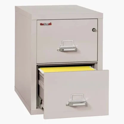 FireKing 2-2131-C Fire File Cabinet in Platinum with UL High-Security Key Lock