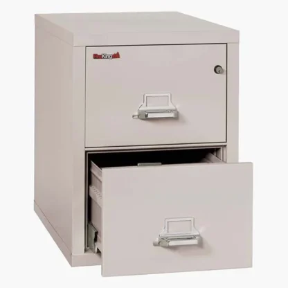 FireKing 2-2131-C Fire File Cabinet in Platinum with UL High-Security Key Lock