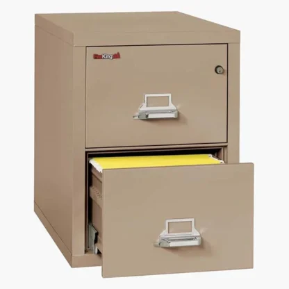 FireKing 2-2131-C Fire File Cabinet in Tan with UL High-Security Key Lock