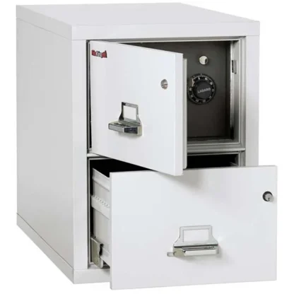 FireKing 2-2131-CSF Safe in a File Cabinet in Arctic White Color with UL High-Security Key Lock