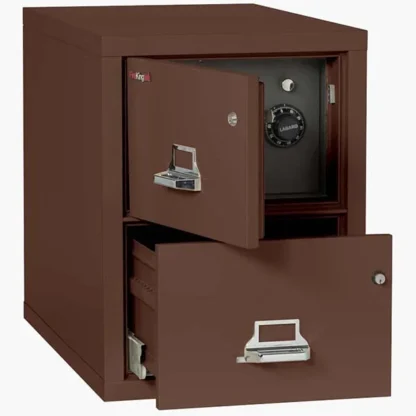 FireKing 2-2131-CSF Safe in a File Cabinet in Brown Color with UL High-Security Key Lock