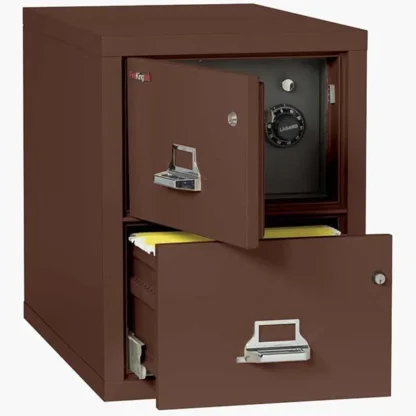 FireKing 2-2131-CSF Safe in a File Cabinet in Brown Color with UL High-Security Key Lock