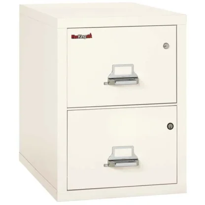 FireKing 2-2131-CSF Safe in a File Cabinet in Ivory White Color with UL High-Security Key Lock