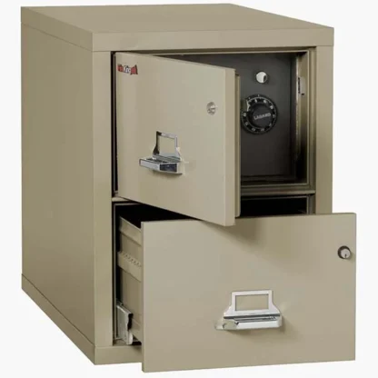 FireKing 2-2131-CSF Safe in a File Cabinet in Pewter Color with UL High-Security Key Lock