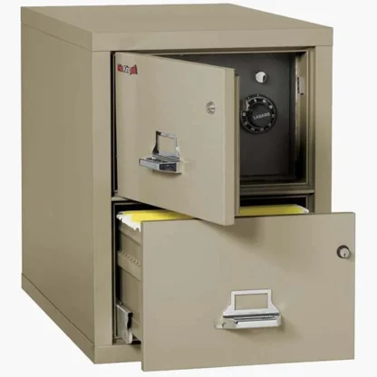 FireKing 2-2131-CSF Safe in a File Cabinet in Pewter Color with UL High-Security Key Lock