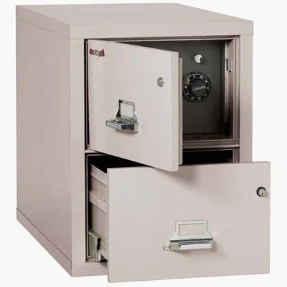 FireKing 2-2131-CSF Safe in a File Cabinet in Platinum Color with UL High-Security Key Lock