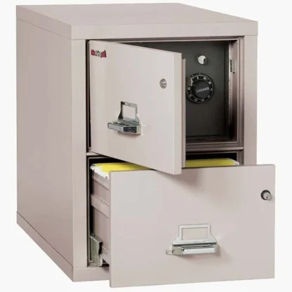 FireKing 2-2131-CSF Safe in a File Cabinet in Platinum Color with UL High-Security Key Lock