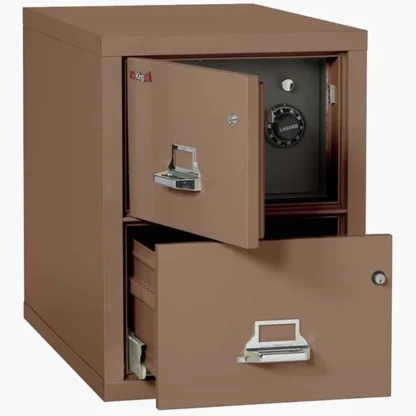 FireKing 2-2131-CSF Safe in a File Cabinet in Tan Color with UL High-Security Key Lock