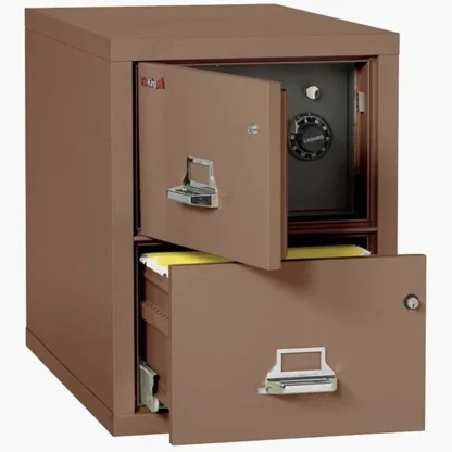 FireKing 2-2131-CSF Safe in a File Cabinet in Tan Color with UL High-Security Key Lock