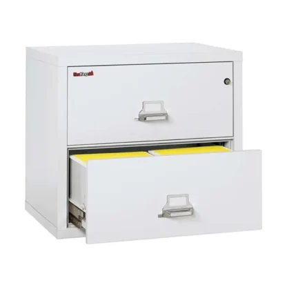 FireKing 2-3122-C Lateral Fire File Cabinet in Arctic White with UL High-Security Key Lock