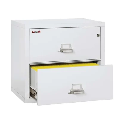 FireKing 2-3122-C Lateral Fire File Cabinet in Arctic White with UL High-Security Key Lock