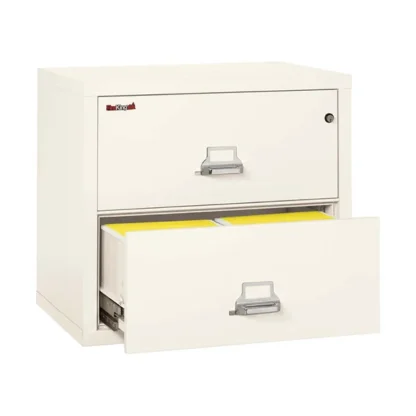 FireKing 2-3122-C Lateral Fire File Cabinet in Ivory White with UL High-Security Key Lock