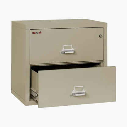 FireKing 2-3122-C Lateral Fire File Cabinet in Pewter with UL High-Security Key Lock