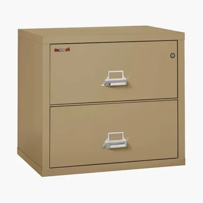 FireKing 2-3122-C Lateral Fire File Cabinet in Sand with UL High-Security Key Lock