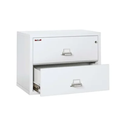 FireKing 2-3822-C Lateral Fire File Cabinet in Arctic White with UL High-Security Key Lock