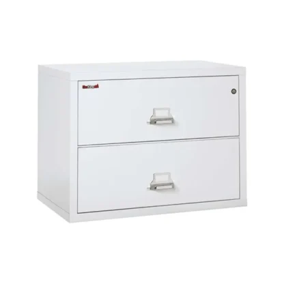 FireKing 2-3822-C Lateral Fire File Cabinet in Arctic White with UL High-Security Key Lock