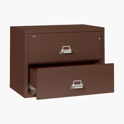 FireKing 2-3822-C Lateral Fire File Cabinet in Brown with UL High-Security Key Lock