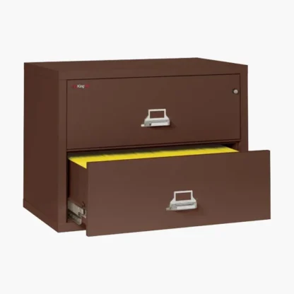 FireKing 2-3822-C Lateral Fire File Cabinet in Brown with UL High-Security Key Lock