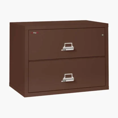 FireKing 2-3822-C Lateral Fire File Cabinet in Brown with UL High-Security Key Lock