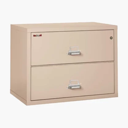 FireKing 2-3822-C Lateral Fire File Cabinet in Champagne with UL High-Security Key Lock