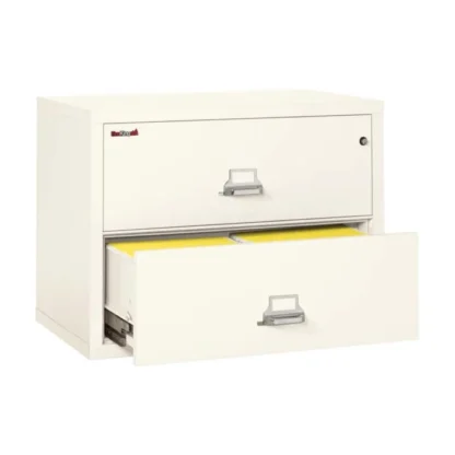 FireKing 2-3822-C Lateral Fire File Cabinet in Ivory White with UL High-Security Key Lock