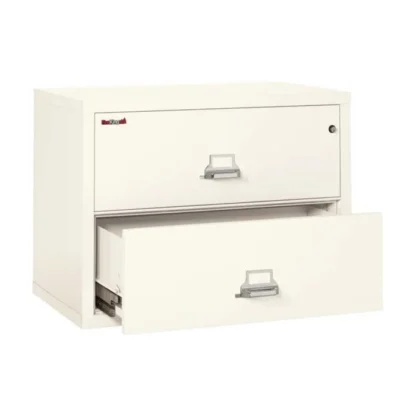 FireKing 2-3822-C Lateral Fire File Cabinet in Ivory White with UL High-Security Key Lock