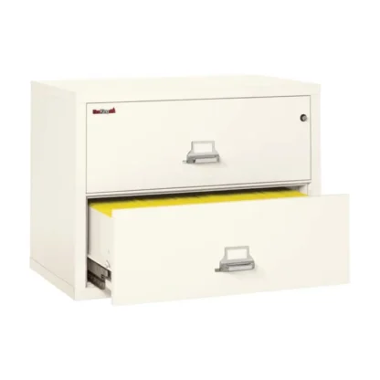 FireKing 2-3822-C Lateral Fire File Cabinet in Ivory White with UL High-Security Key Lock