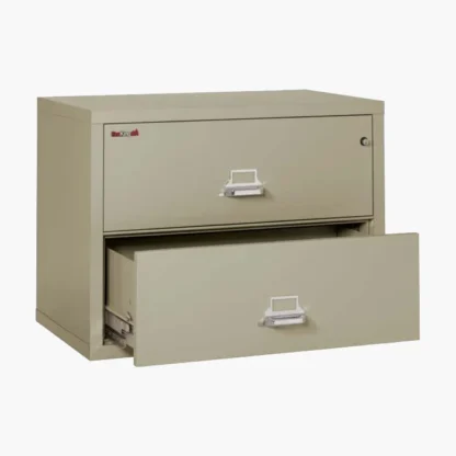 FireKing 2-3822-C Lateral Fire File Cabinet in Pewter with UL High-Security Key Lock