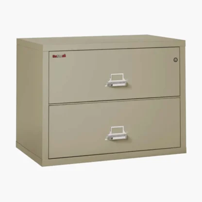 FireKing 2-3822-C Lateral Fire File Cabinet in Pewter with UL High-Security Key Lock