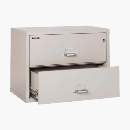 FireKing 2-3822-C Lateral Fire File Cabinet in Platinum with UL High-Security Key Lock