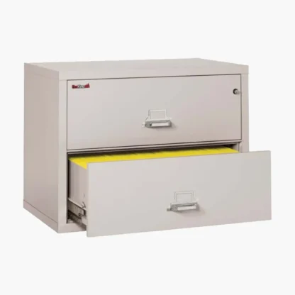 FireKing 2-3822-C Lateral Fire File Cabinet in Platinum with UL High-Security Key Lock