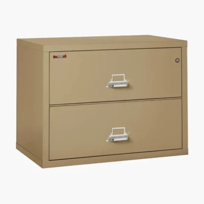 FireKing 2-3822-C Lateral Fire File Cabinet in Sand with UL High-Security Key Lock