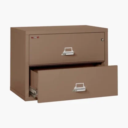 FireKing 2-3822-C Lateral Fire File Cabinet in Tan with UL High-Security Key Lock