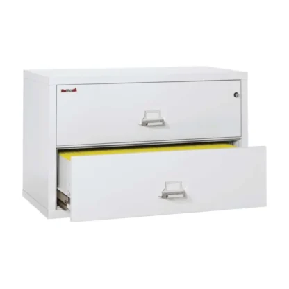 FireKing 2-4422-C Lateral Fire File Cabinet in Arctic White with UL High-Security Key Lock