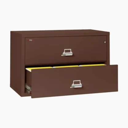 FireKing 2-4422-C Lateral Fire File Cabinet in Brown with UL High-Security Key Lock