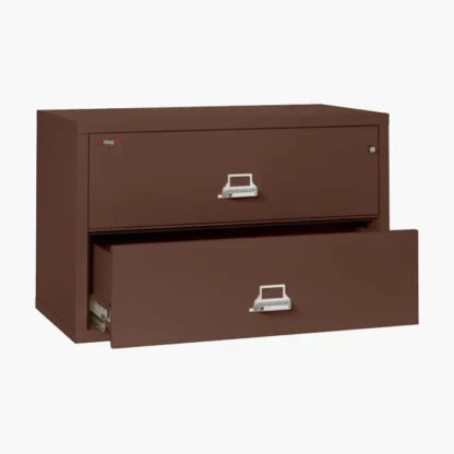 FireKing 2-4422-C Lateral Fire File Cabinet in Brown with UL High-Security Key Lock