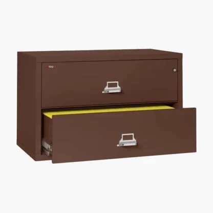 FireKing 2-4422-C Lateral Fire File Cabinet in Brown with UL High-Security Key Lock