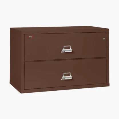 FireKing 2-4422-C Lateral Fire File Cabinet in Brown with UL High-Security Key Lock