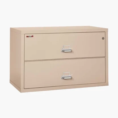 FireKing 2-4422-C Lateral Fire File Cabinet in Champagne with UL High-Security Key Lock