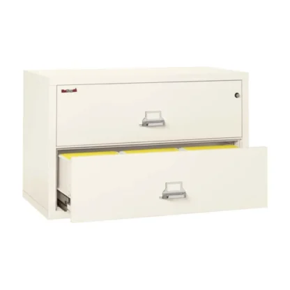 FireKing 2-4422-C Lateral Fire File Cabinet in Ivory White with UL High-Security Key Lock