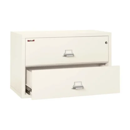 FireKing 2-4422-C Lateral Fire File Cabinet in Ivory White with UL High-Security Key Lock