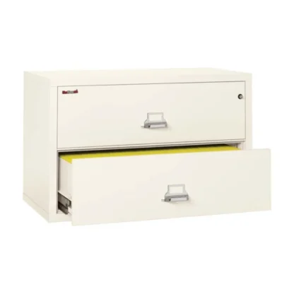 FireKing 2-4422-C Lateral Fire File Cabinet in Ivory White with UL High-Security Key Lock